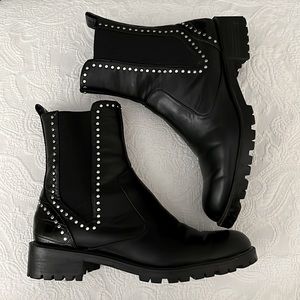 Zara boots, black silver stud